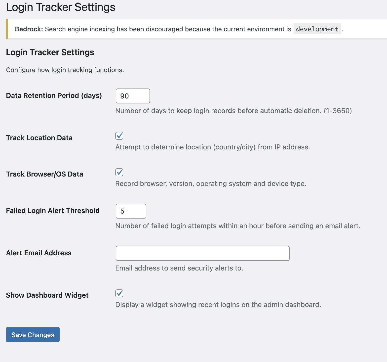 Settings Page