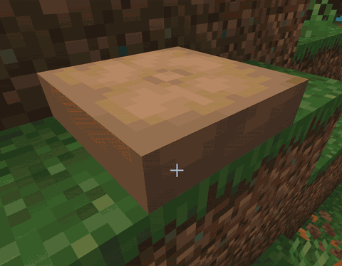 A cushion cycling through rainbow colors in Minecraft
