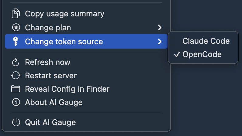 macOS submenu