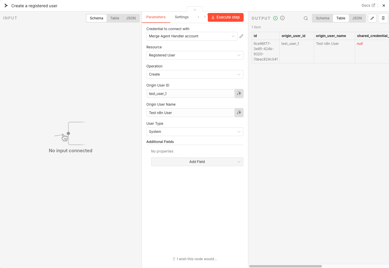 Create Registered User configuration