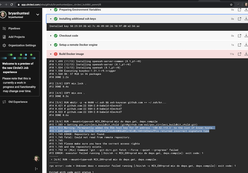 SSH Key Failure