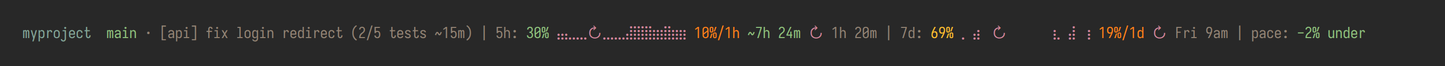 Single-line statusline