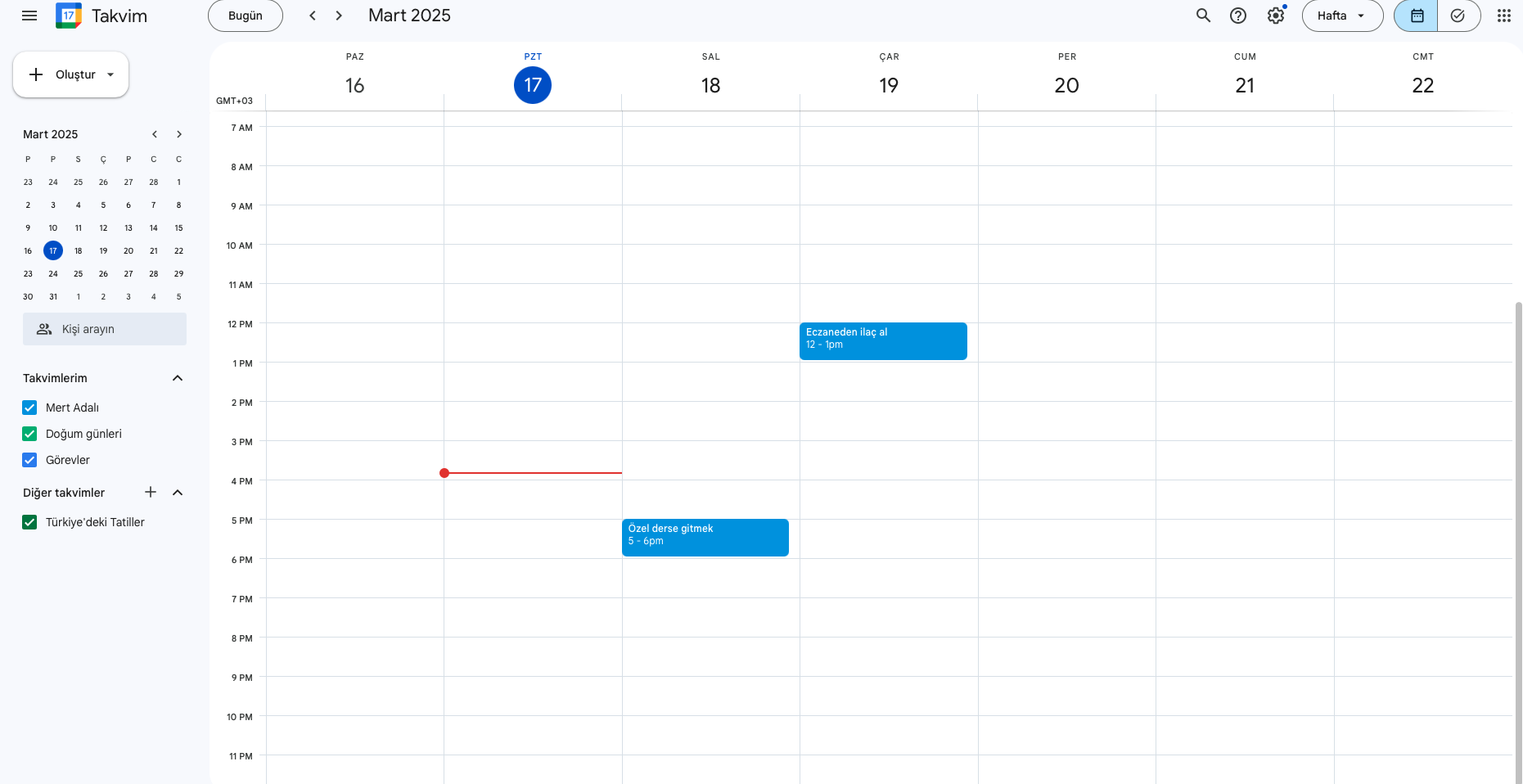 Todo Google Calendar Screen