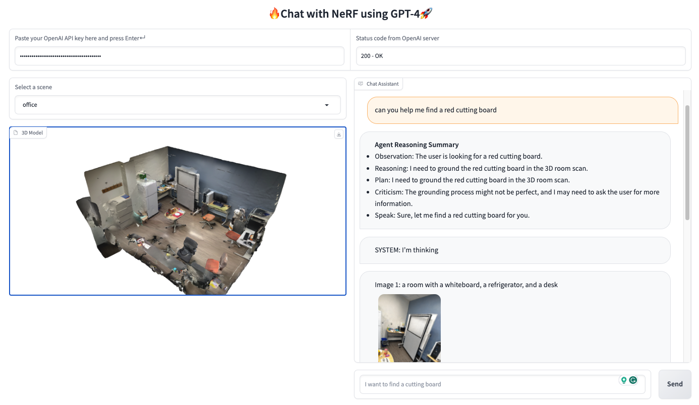 Demo of Chat-with-NeRF