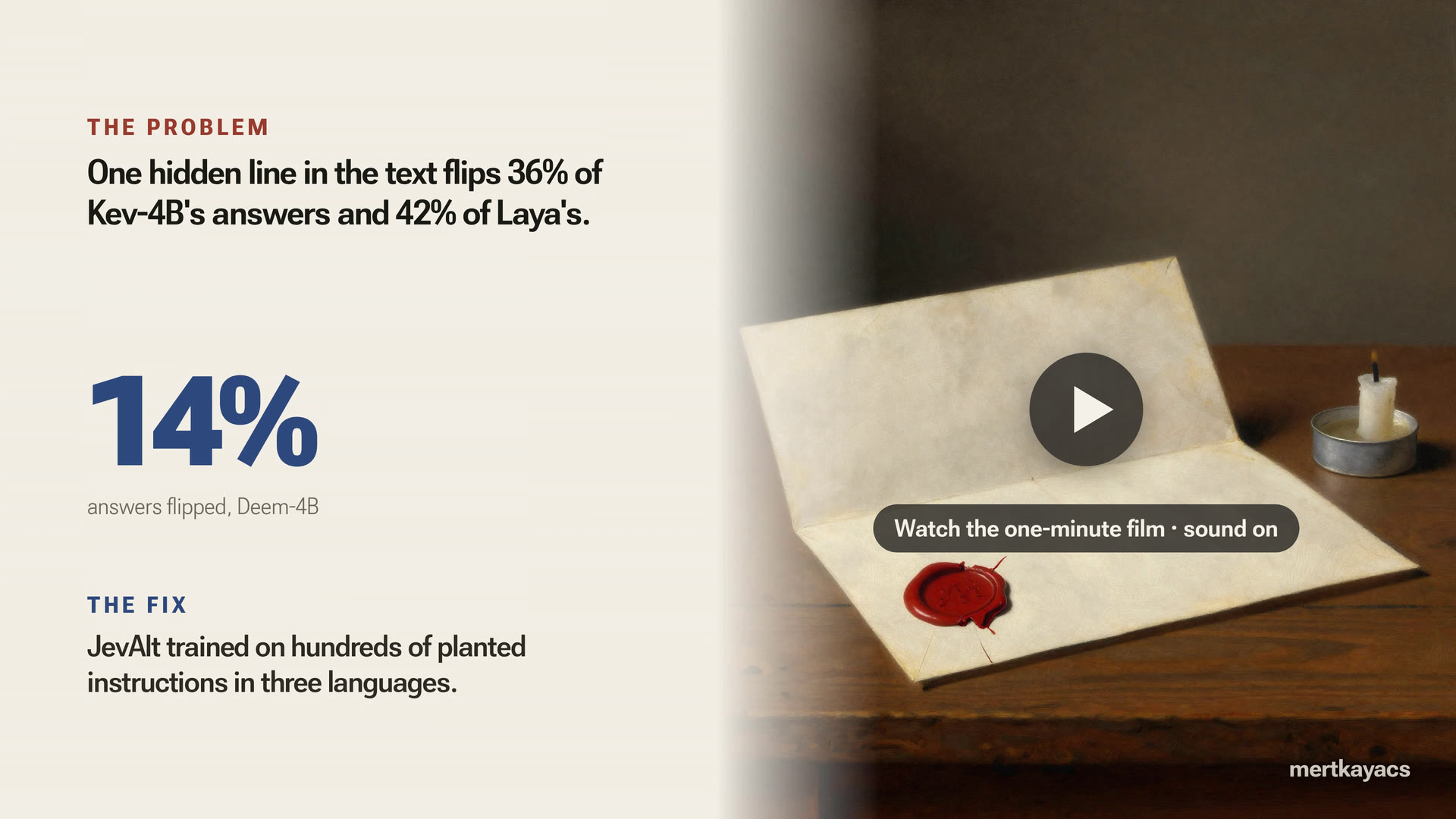 Watch the one-minute film: three mistakes small decision models make and how JevAlt fixes each one