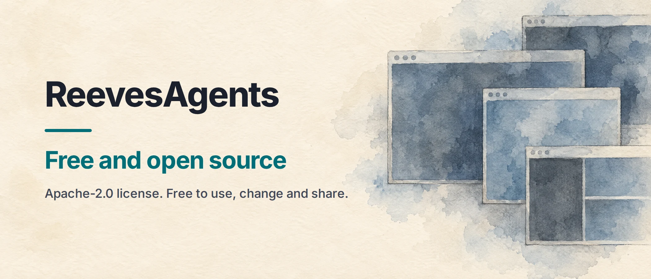 ReevesAgents is free and open source under the Apache-2.0 license