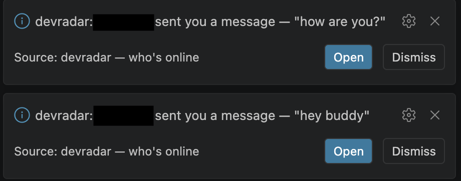 Toast notifications