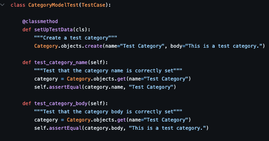 Category model test