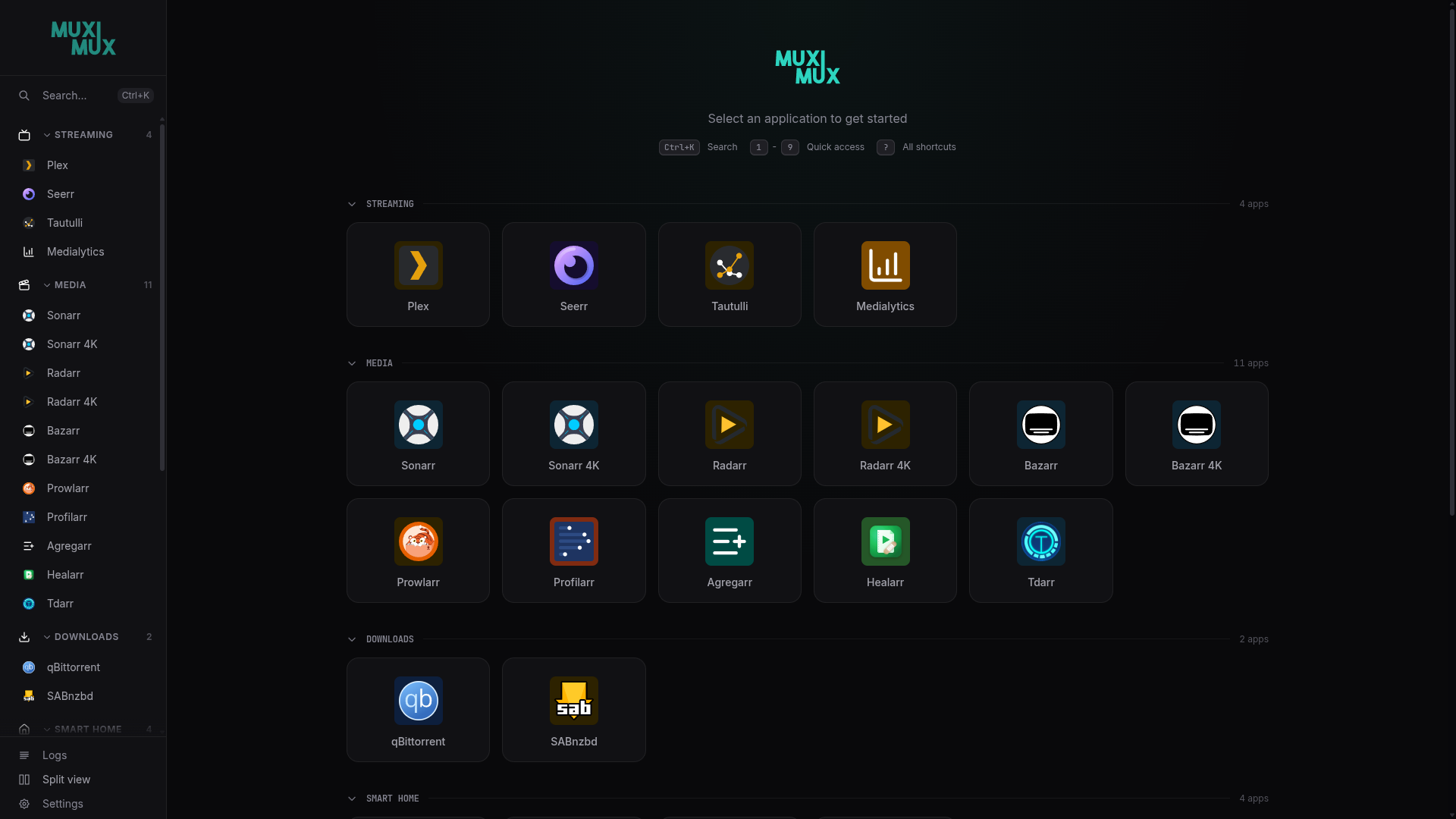 Muximux Dashboard