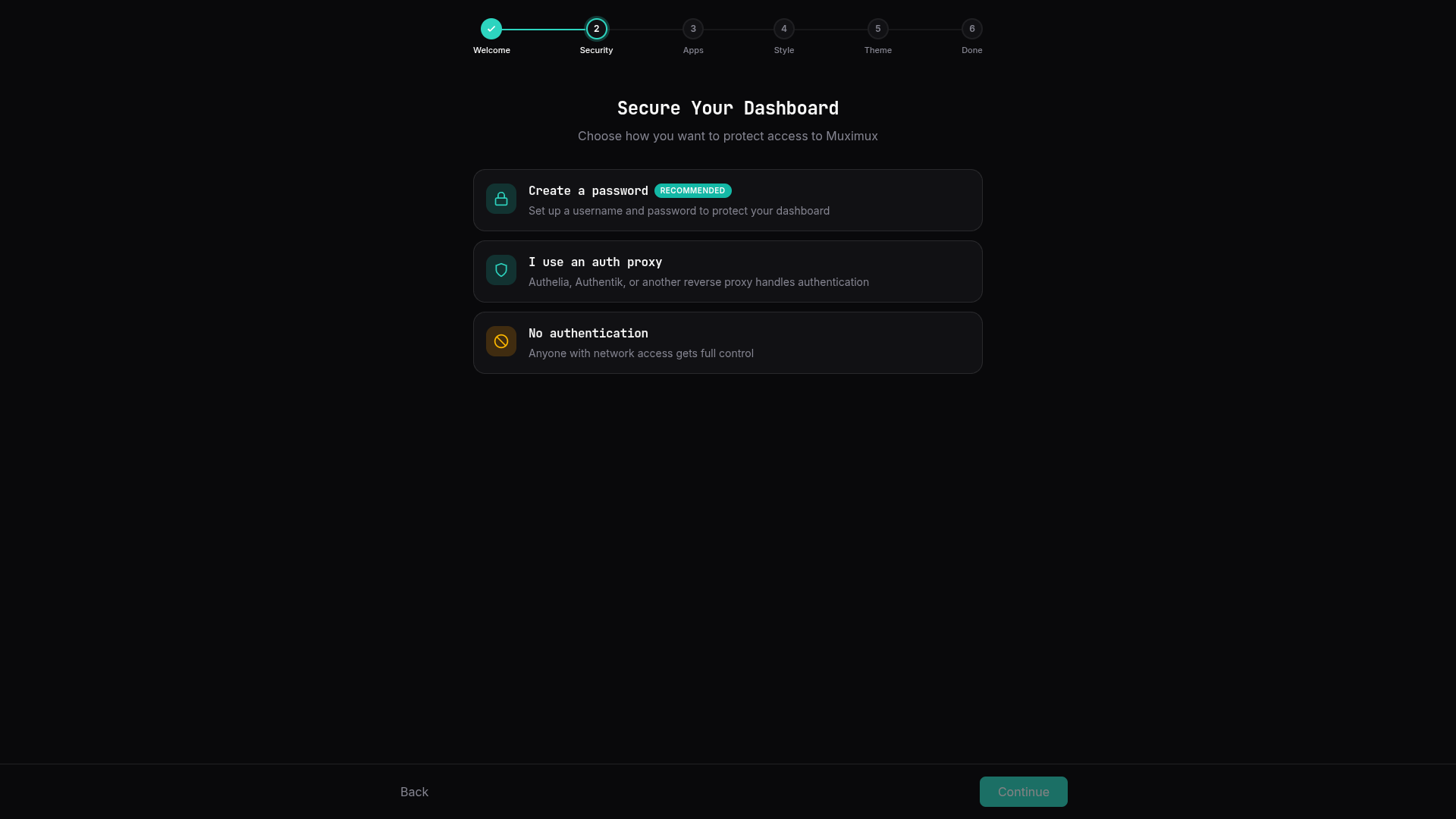 Onboarding security setup