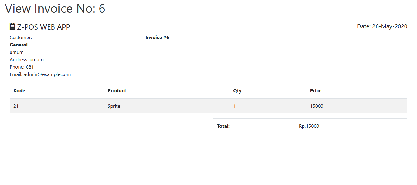 Free download source code Laravel pos