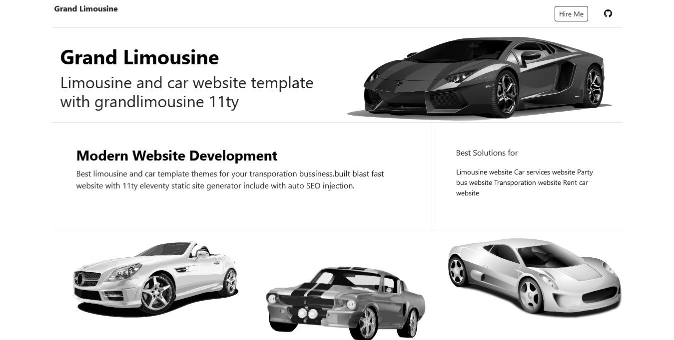 eleventy car website template