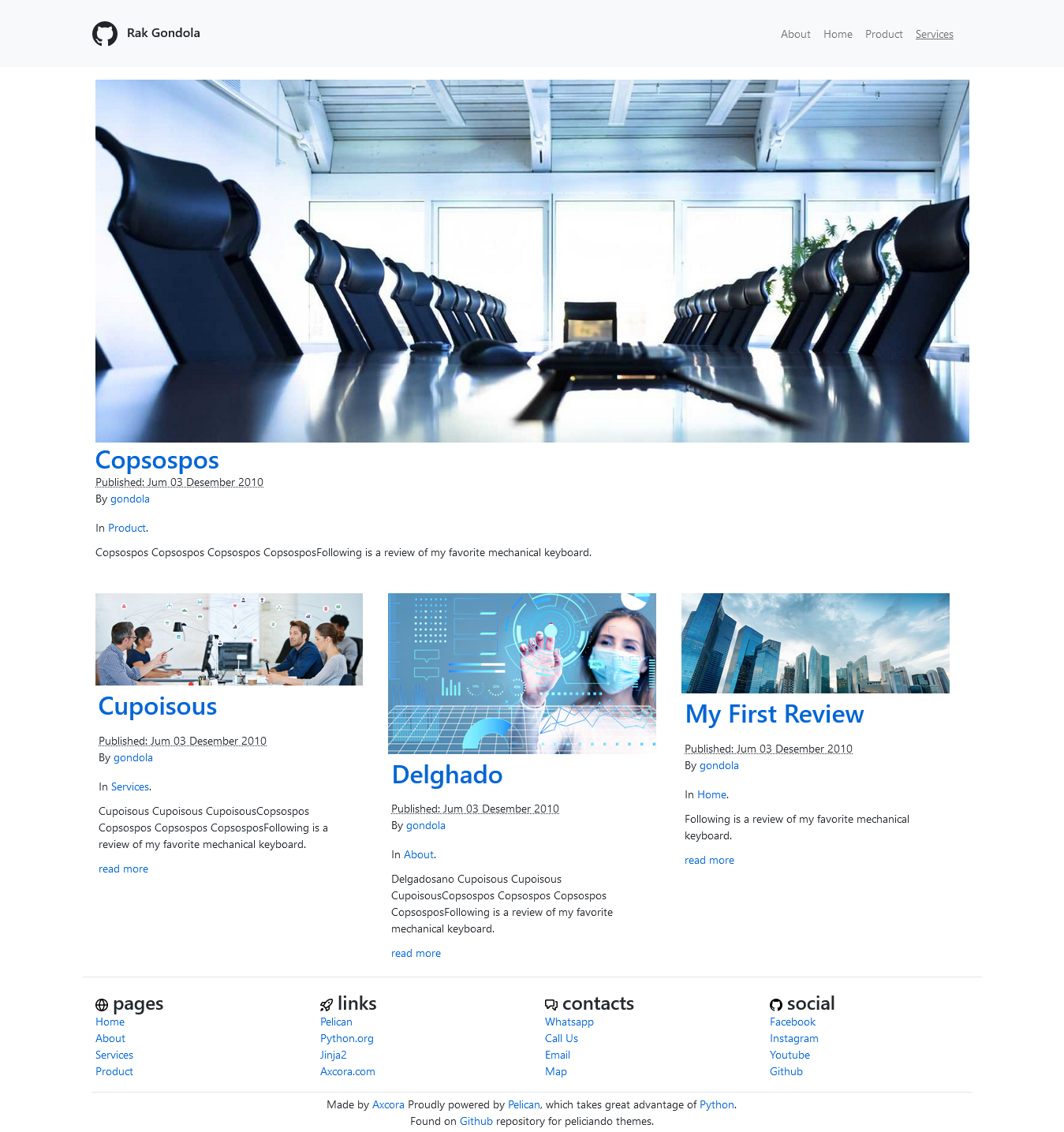 A blast fast modern with SEO for phyton pelican template