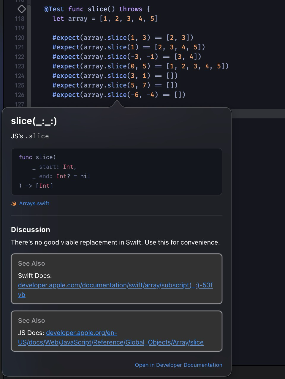 example of the slice method