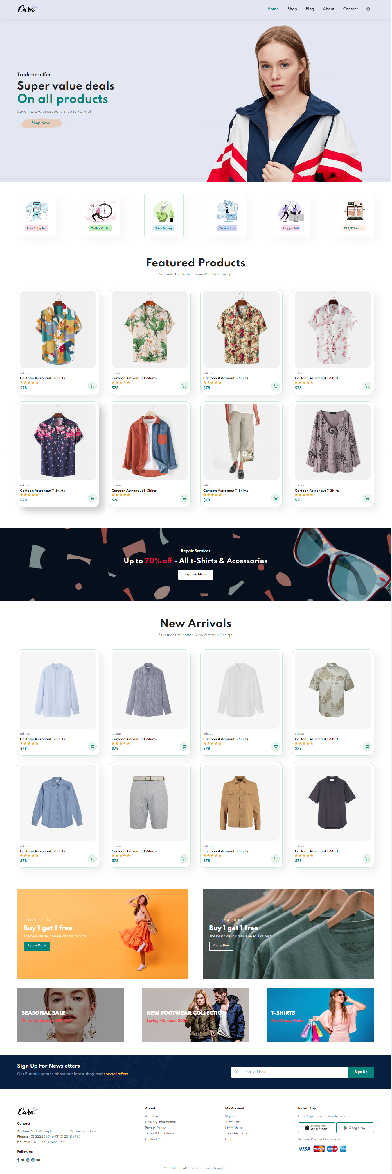 Ecommerce 网站模板截图