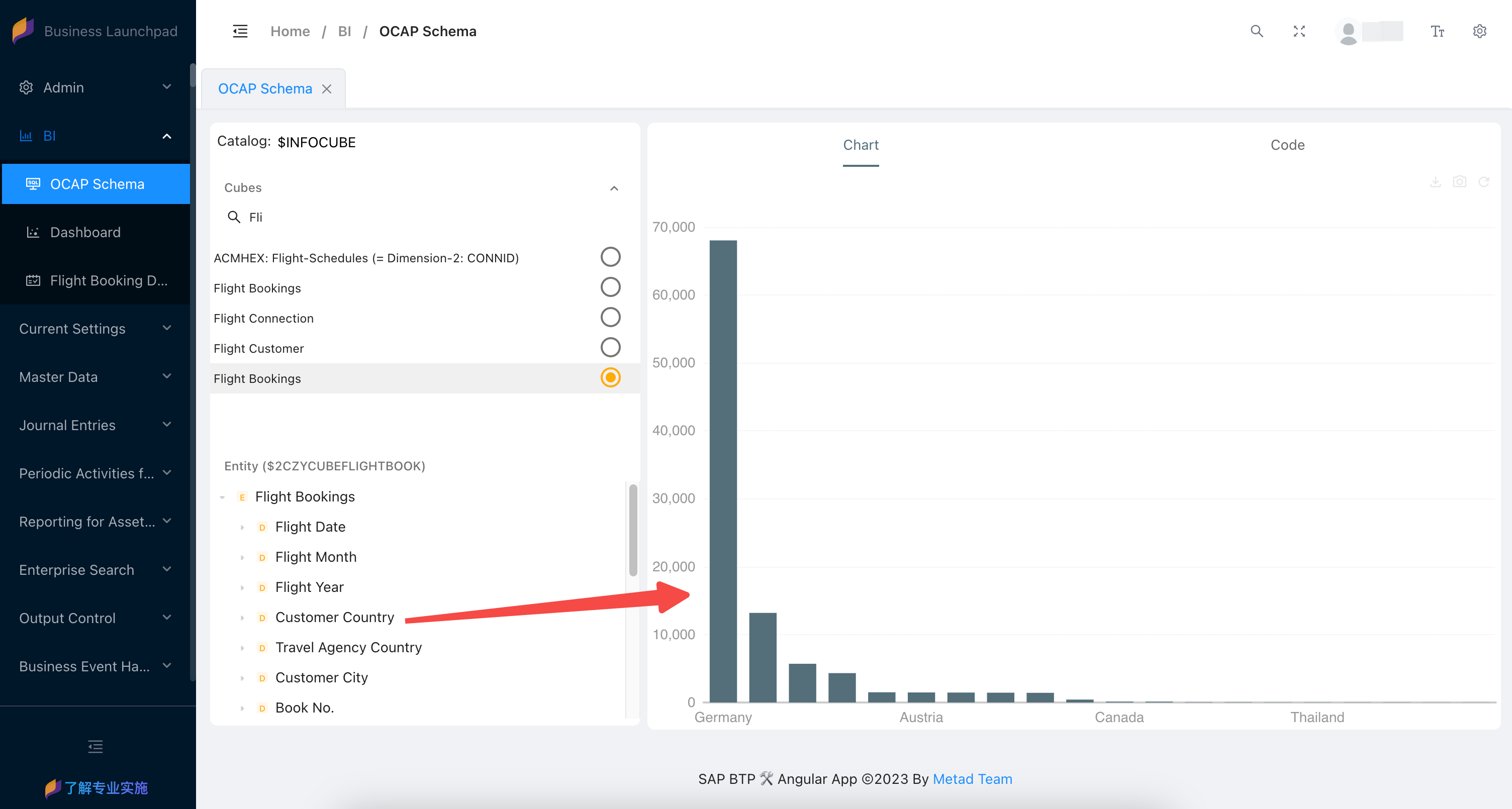 Embedded Analytics Screenshot