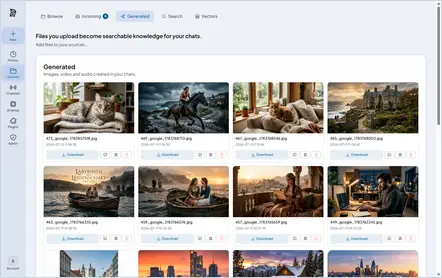 Gallery of AI-generated images and video