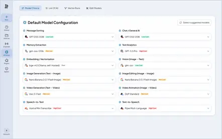 Per-task model selection with cost badges