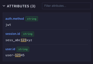 Search highlighting