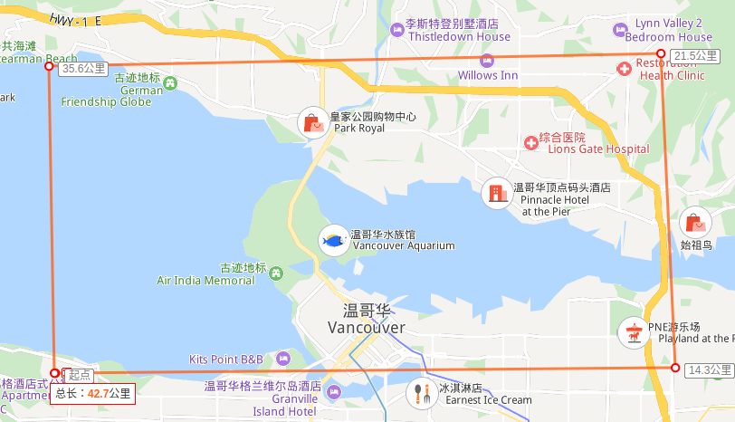 Eath Map of Stanley Park