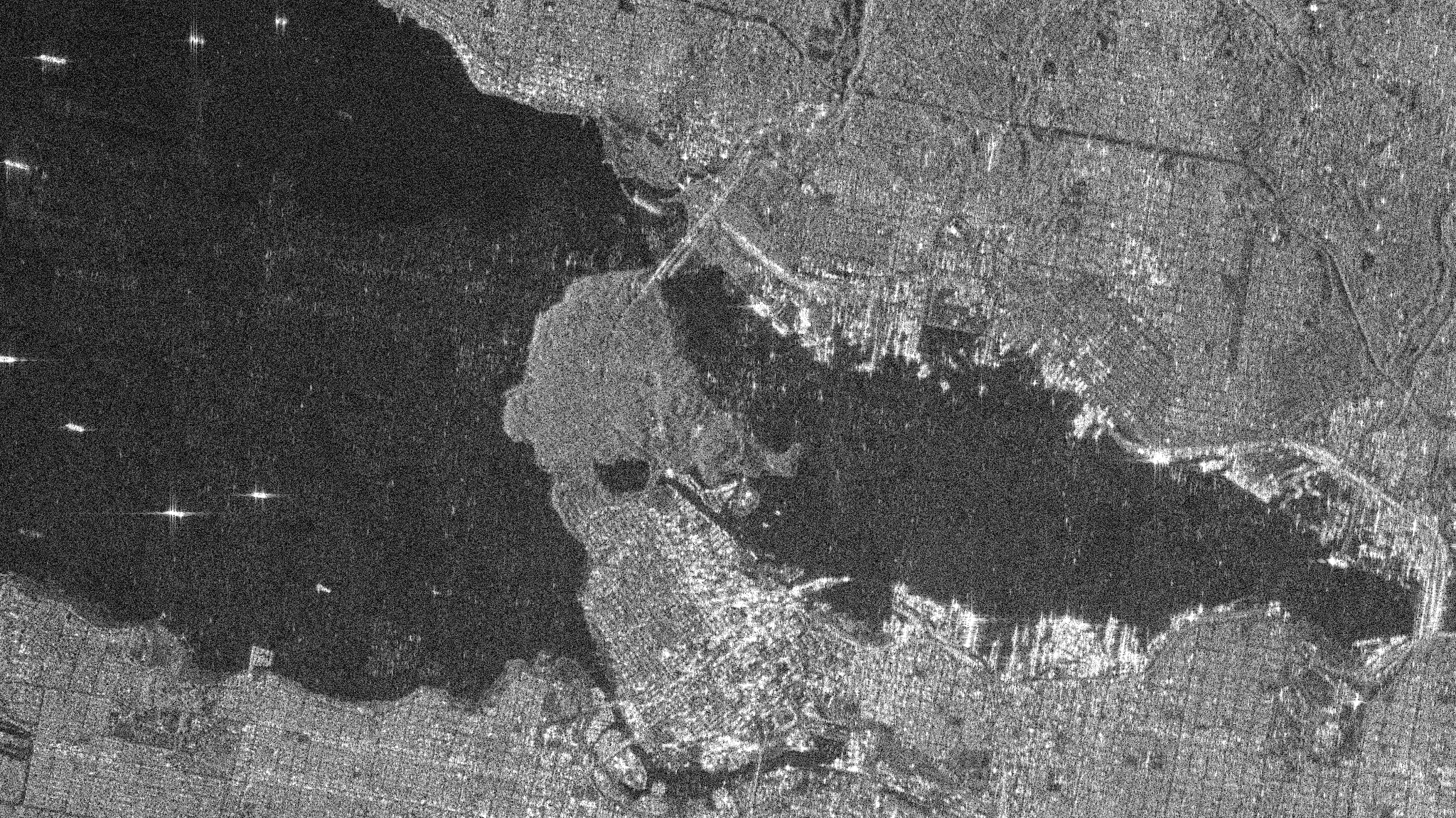 Imaging result image of Chirp Scaling Algorithm (Stanley Park).