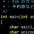 Ricty screenshot of GVim on Ubuntu