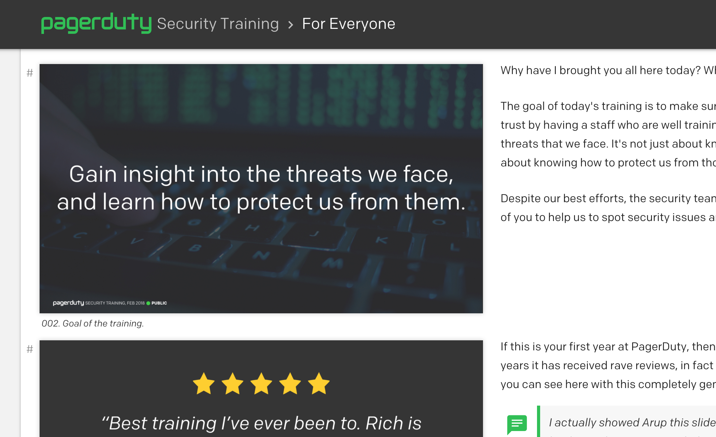 PagerDuty Security Training