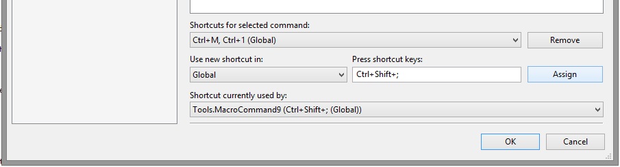 Assign Shortcut to Tools.MacroCommand#
