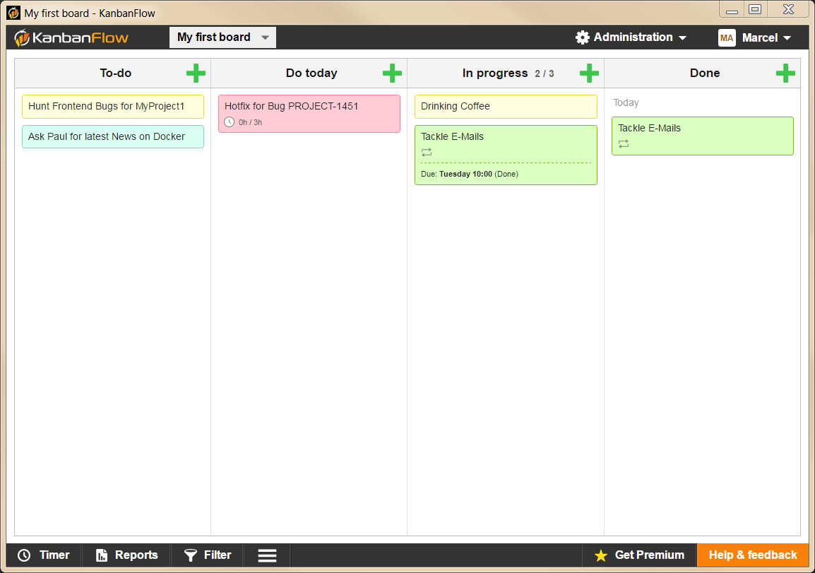 KanbanFlow screenshot