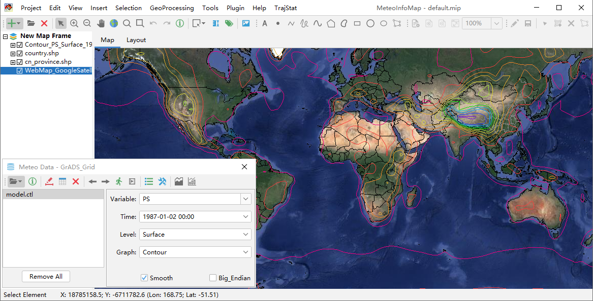 MeteoInfoMap GUI