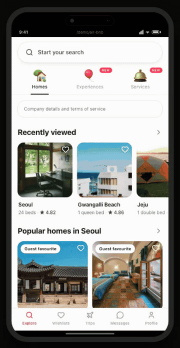 Zoom transition that transforms and clips a detail page around its image