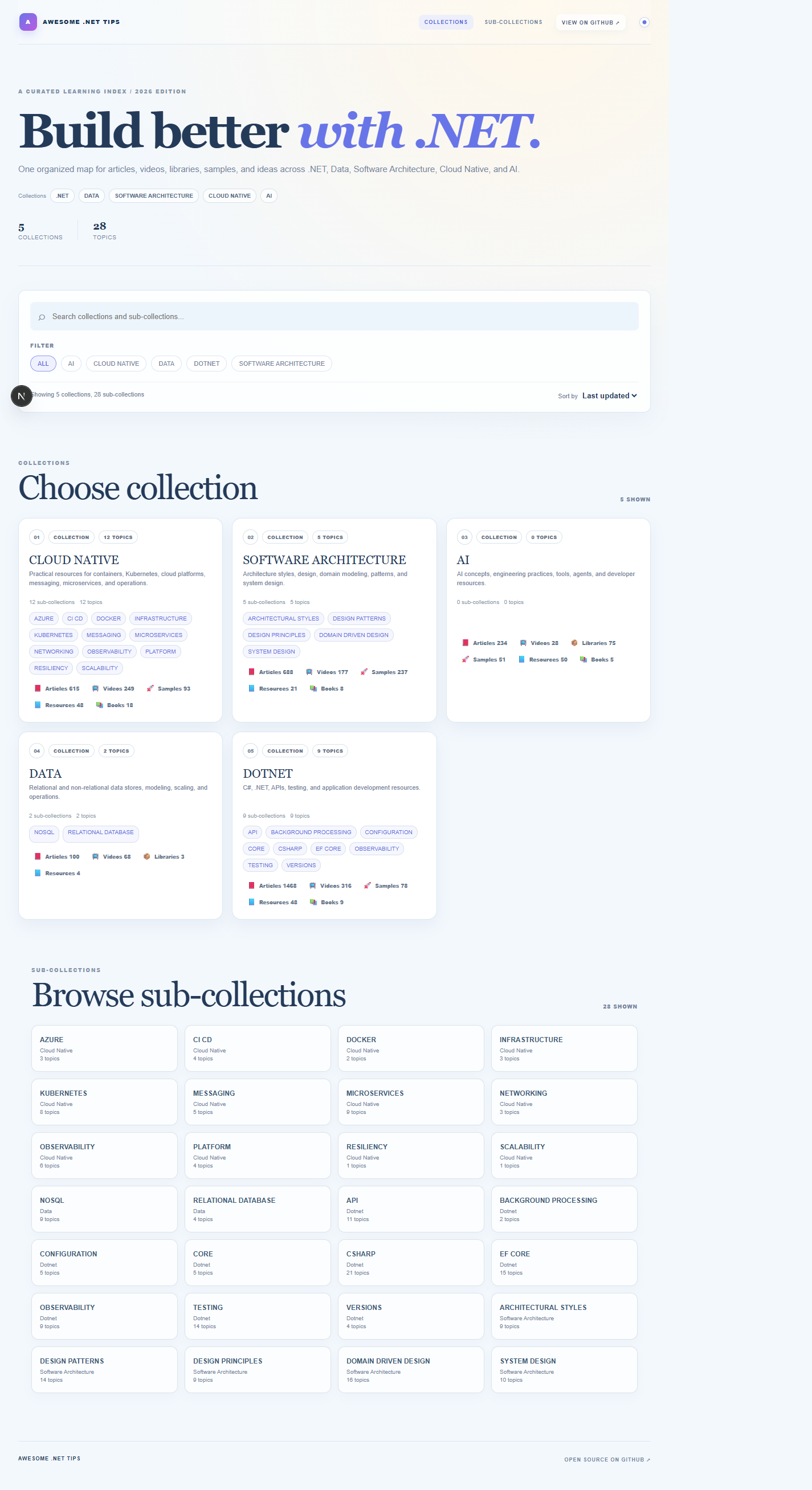 Awesome .NET Tips full homepage