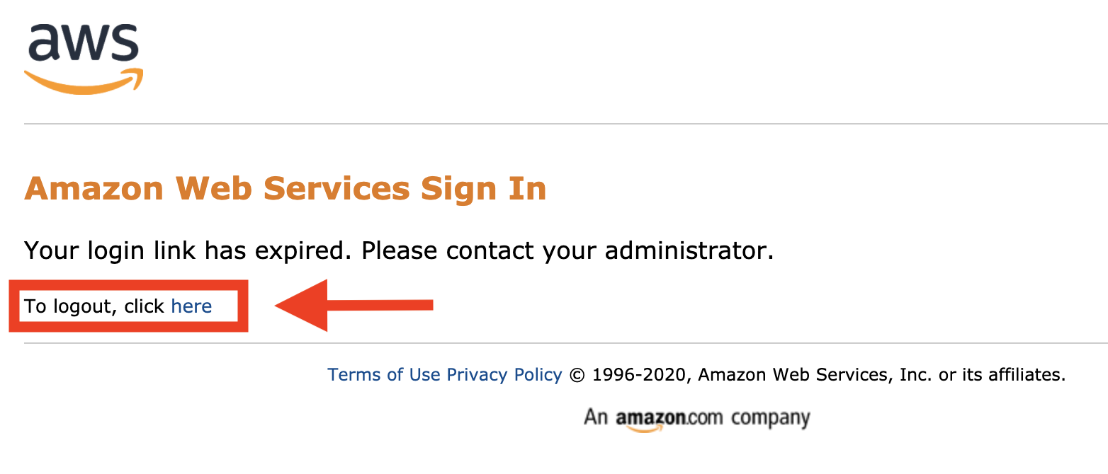 AWS Account Logout