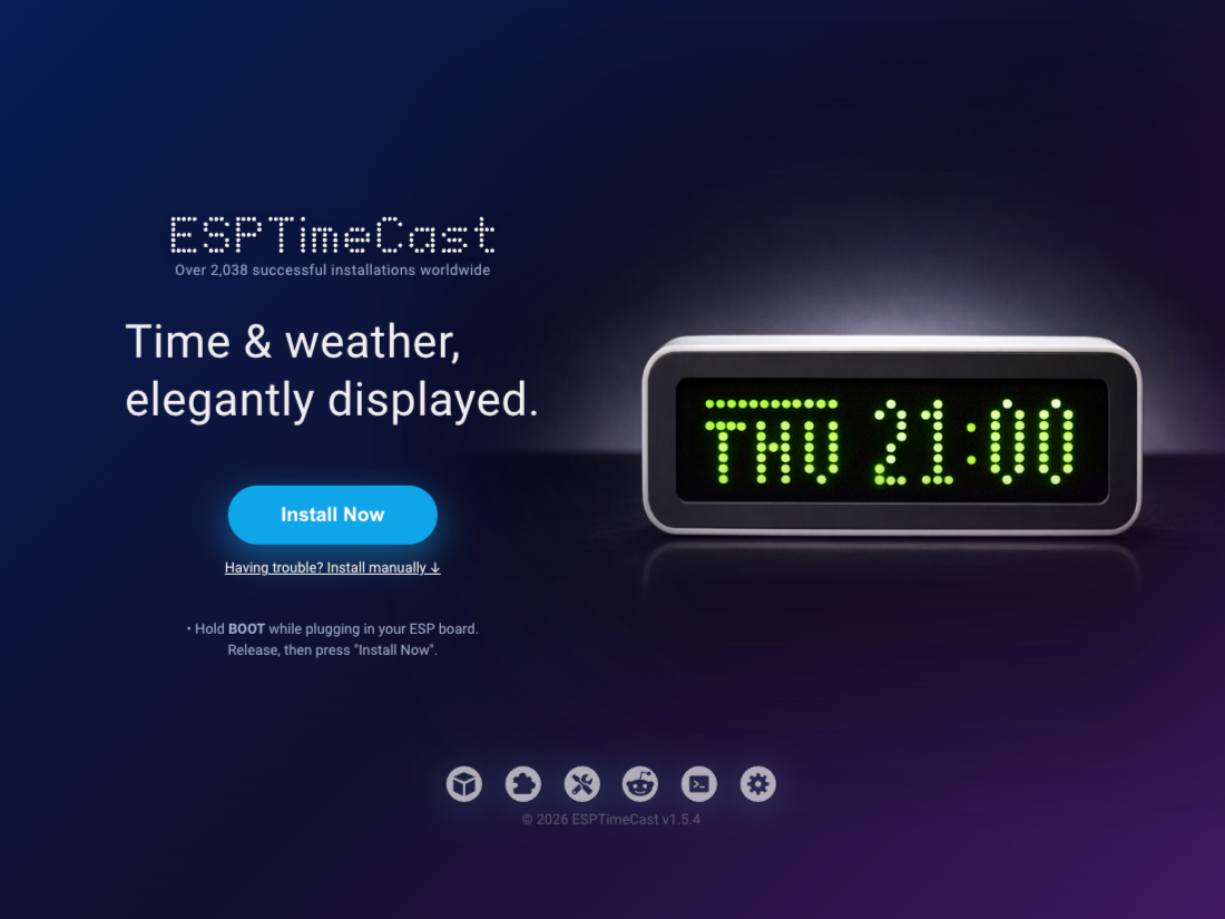 ESPTimeCast Web Installer