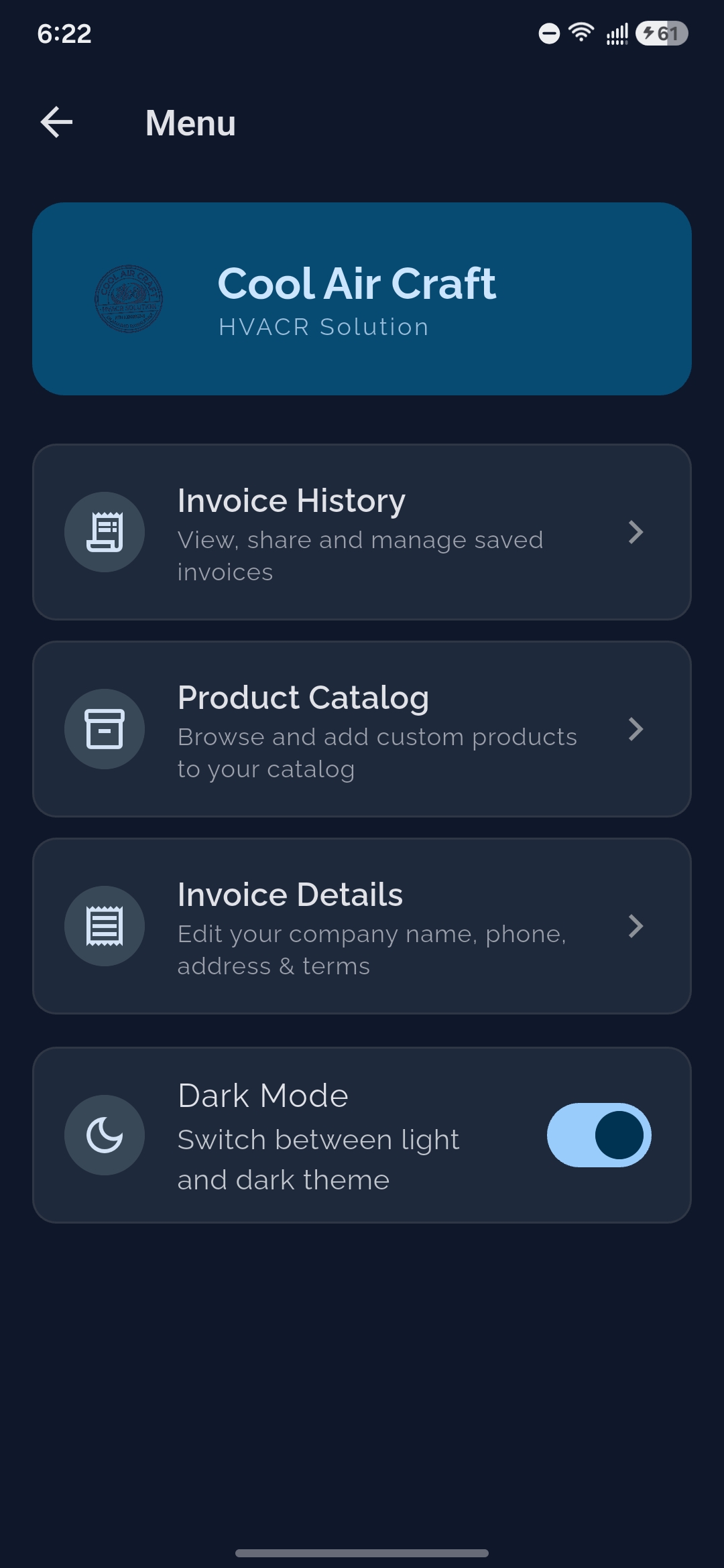 Cool Air Craft - Offline Invoicing App screenshot 3