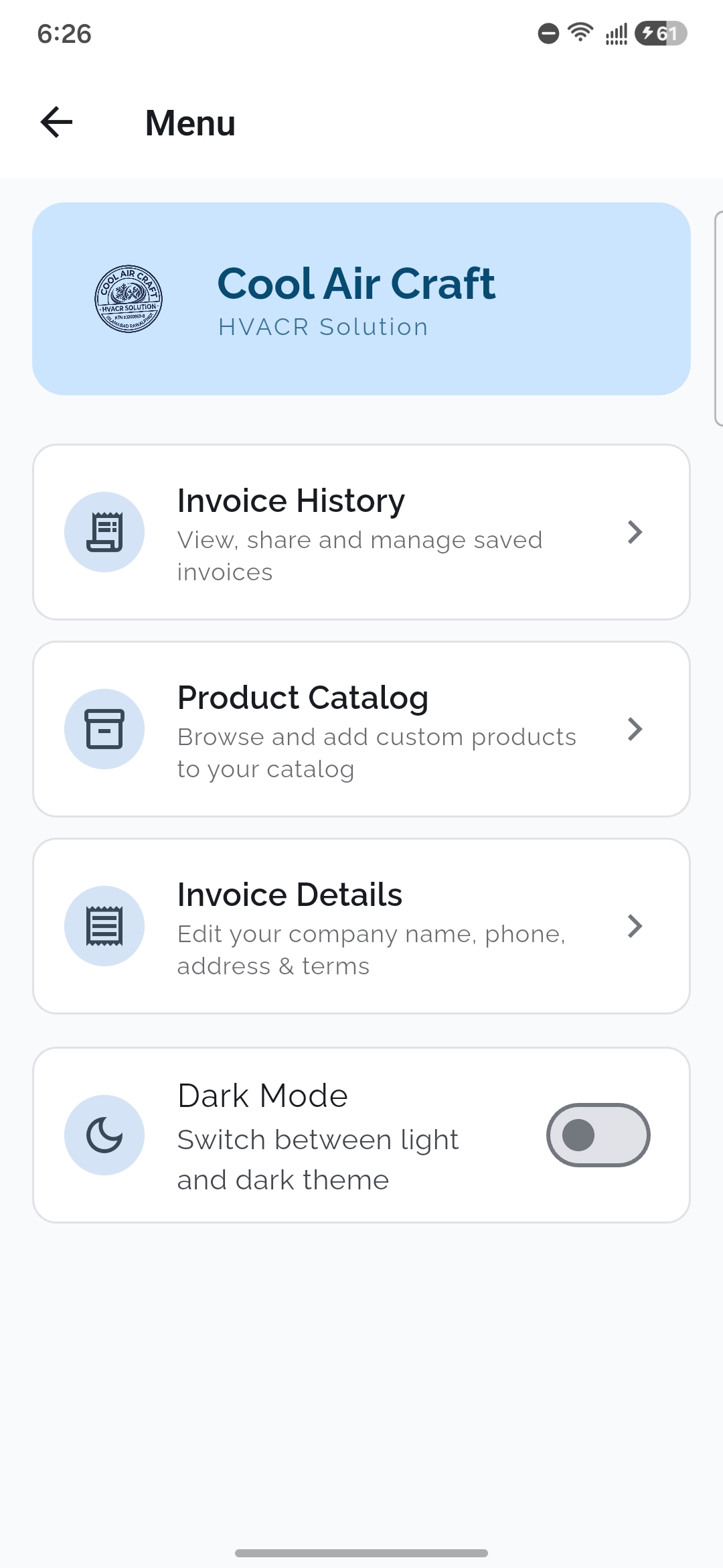 Cool Air Craft - Offline Invoicing App screenshot 10