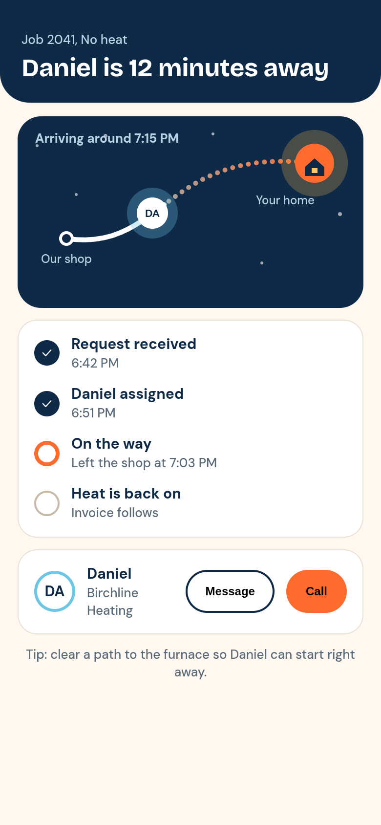 Frostline - HVAC Field Service App screenshot 2