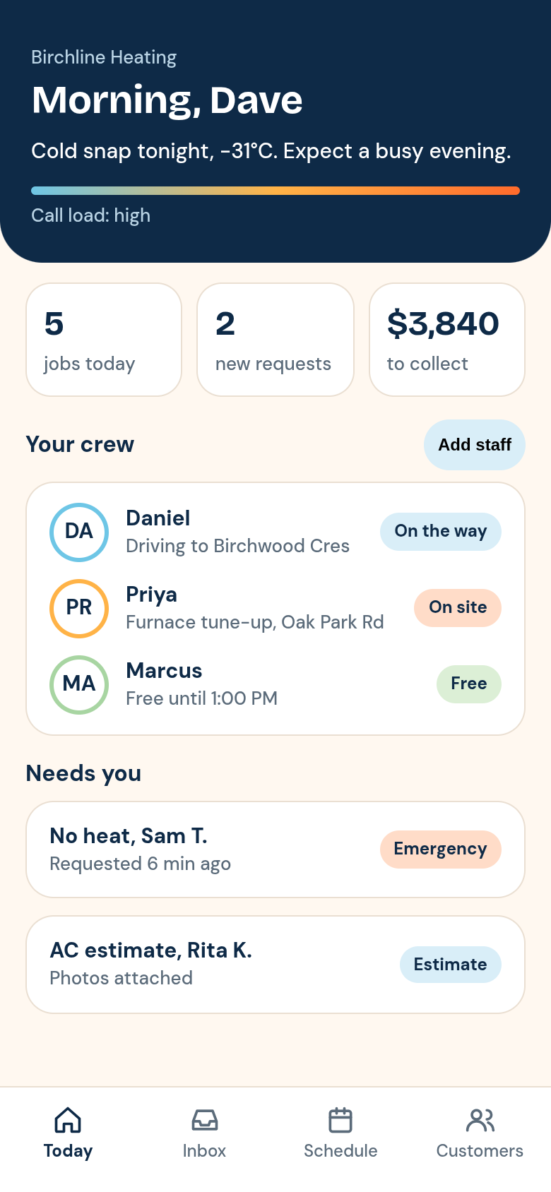 Frostline - HVAC Field Service App screenshot 3