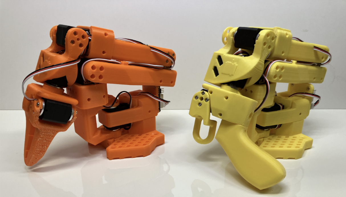 SO-100 Follower (left) and leader (right)