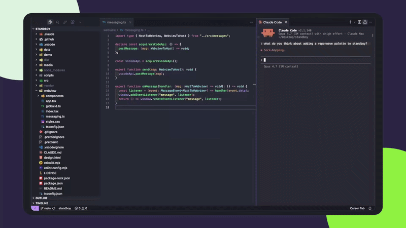 Standboy drops Game Boy sidebar for AI agents