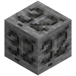 coal ore with 32 written in coal
