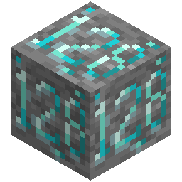 diamond ore with 128 written in diamond