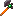 netherite axe with orange handle and a vote diamond embedded