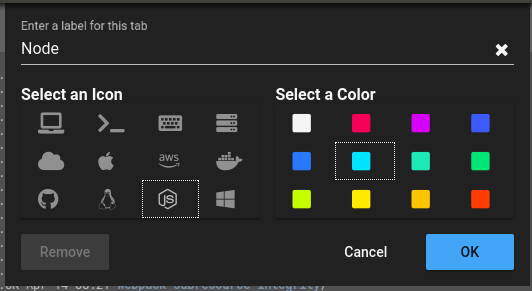 Customizing Tabs