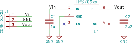 Tps709-breadboard adapter, from the project README