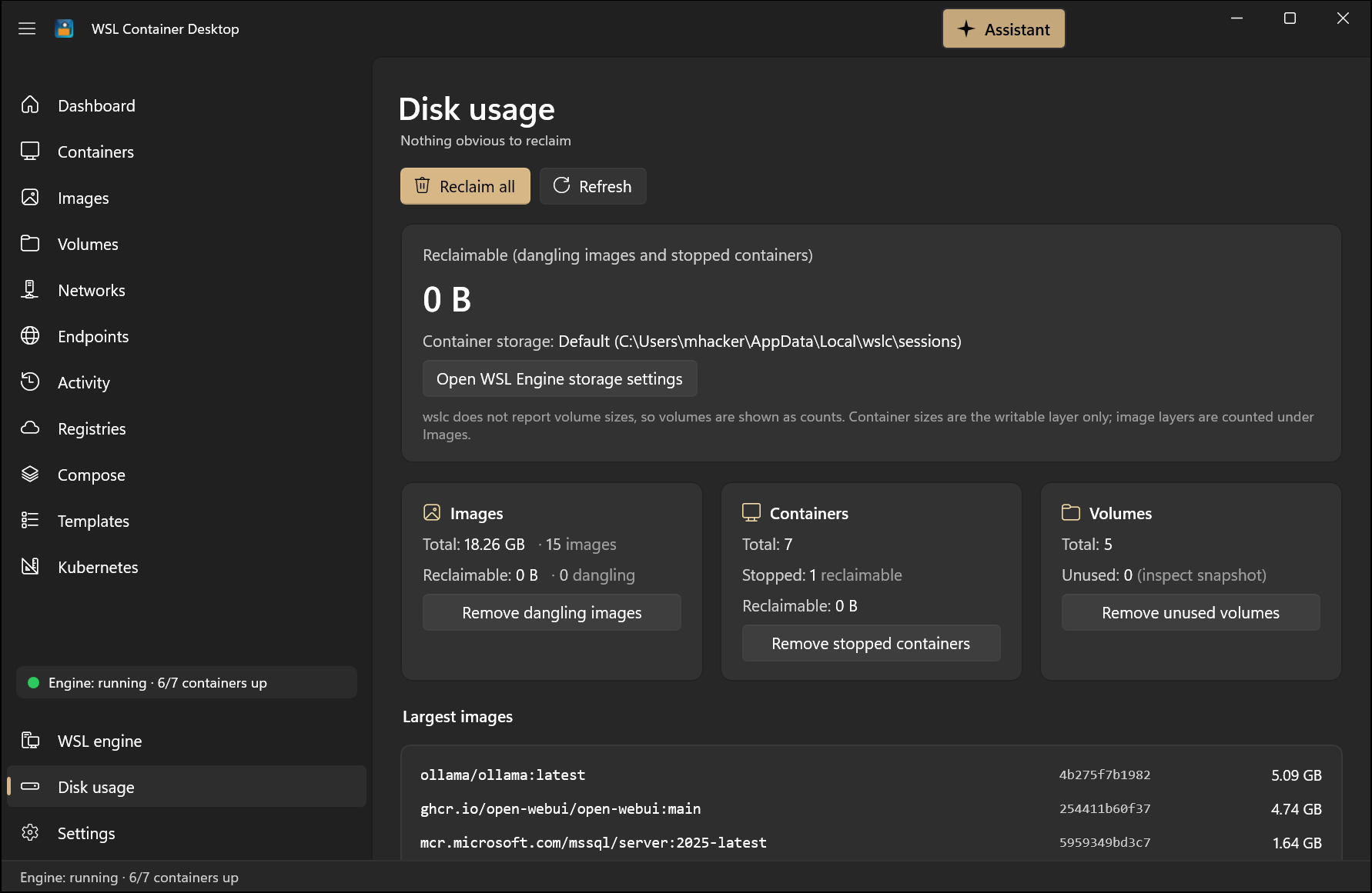 Disk usage