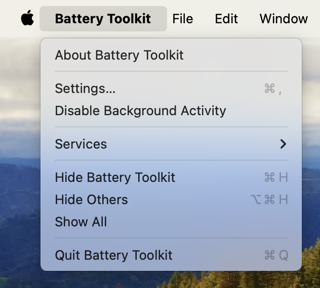 Menu Bar Main