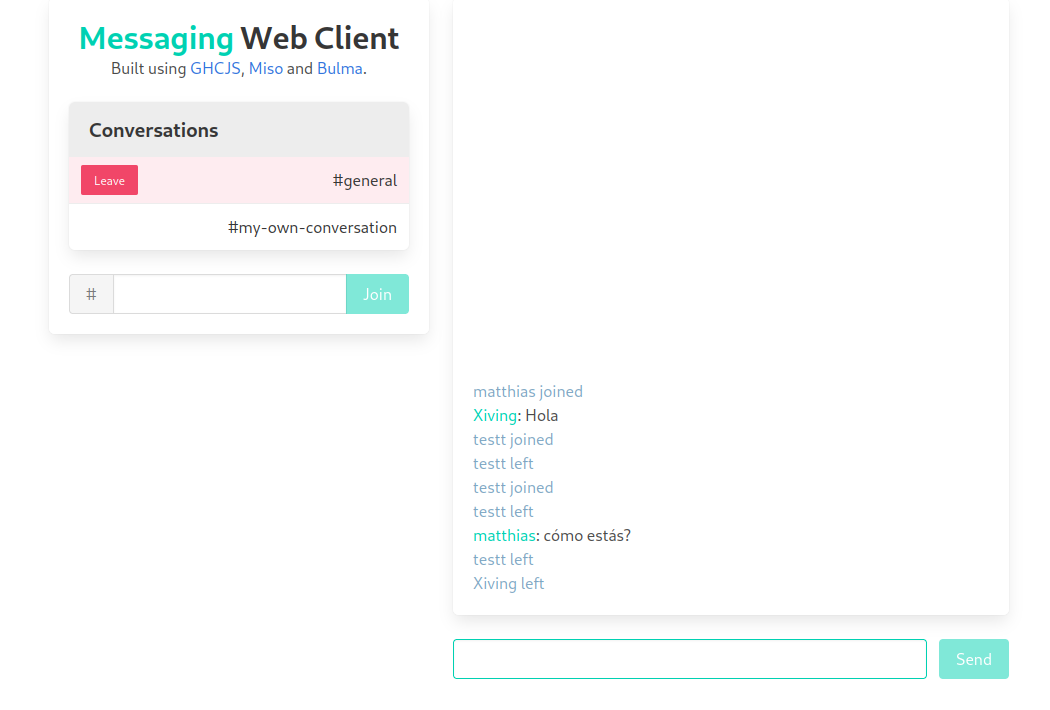 screenshot web client