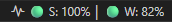 Status bar showing session and weekly remaining usage