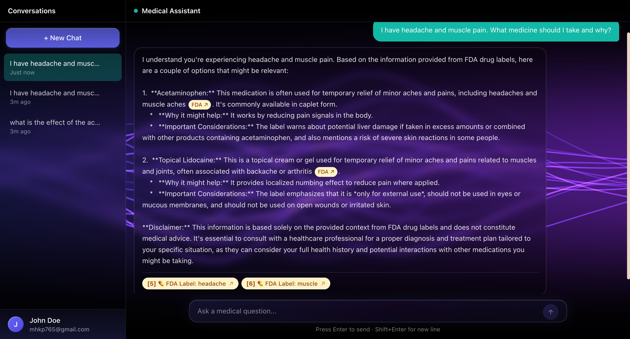 Medical_Citation_Chatbot screenshot
